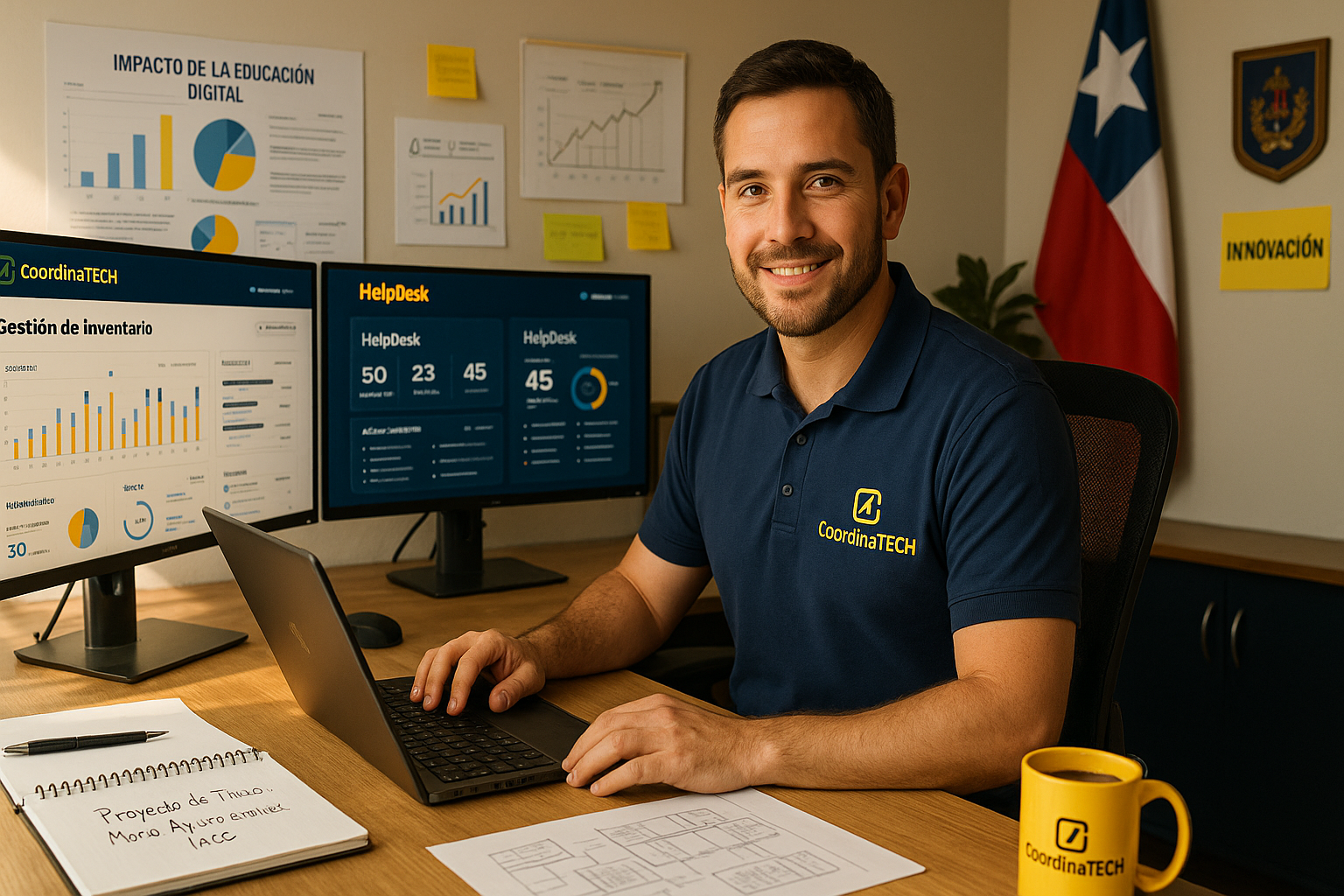 Equipo trabajando en CoordinaTECH